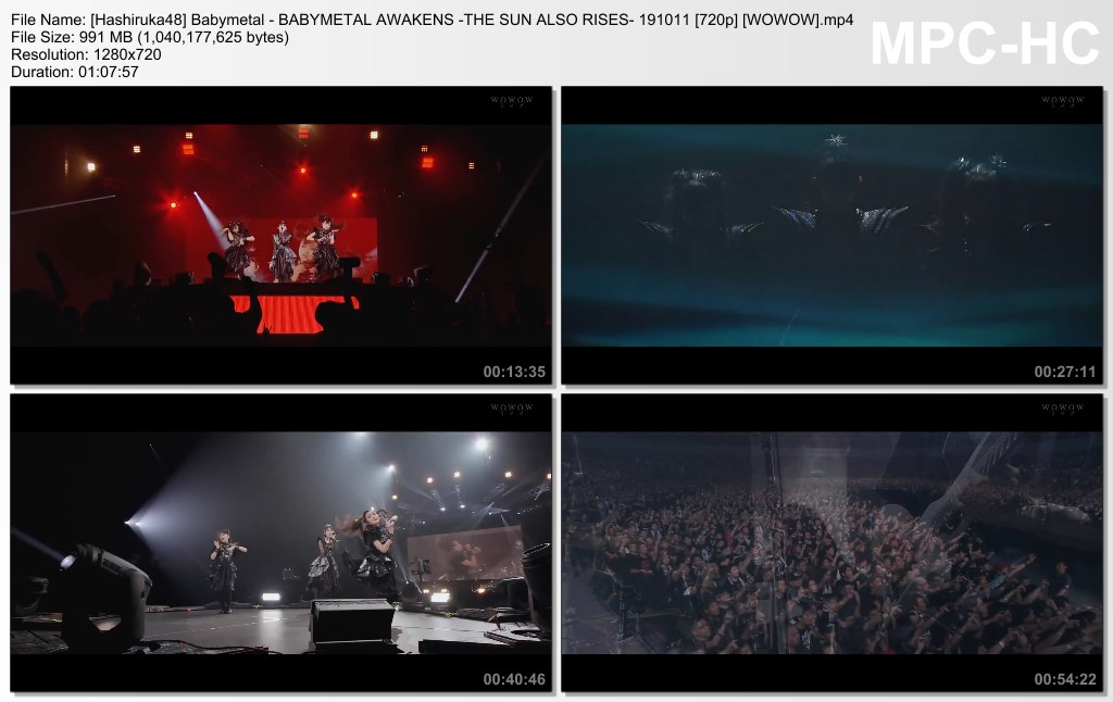 Babymetal - BABYMETAL AWAKENS -THE SUN ALSO RISES- 191011 (WOWOW